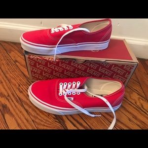 Red authentic vans